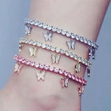 New Crystal Butterfly Anklet For Women