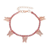 New Crystal Butterfly Anklet For Women