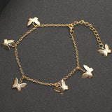 New Crystal Butterfly Anklet For Women