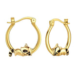 New Raccoon Hoop Earring Gold Color