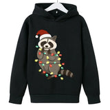 Christmas Raccoon Children's Hoodies - Animals Aso