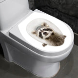 Raccoon 3D Toilet Cover Sticker - Animals Aso