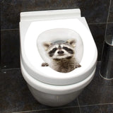 Raccoon 3D Toilet Cover Sticker - Animals Aso