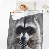 New Super Soft Raccoon Bed Blanket - Animals Aso