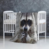 New Super Soft Raccoon Bed Blanket - Animals Aso