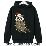 Christmas Raccoon Children's Hoodies - Animals Aso