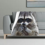 New Super Soft Raccoon Bed Blanket - Animals Aso