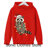 Christmas Raccoon Children's Hoodies - Animals Aso