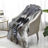 New Super Soft Raccoon Bed Blanket - Animals Aso