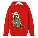 Christmas Raccoon Children's Hoodies - Animals Aso