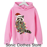 Christmas Raccoon Children's Hoodies - Animals Aso