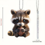 Cute Raccoon Rugby Pendant Decor