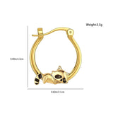 New Raccoon Hoop Earring Gold Color - Animals Aso