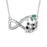 New Infinity Raccoon Pendant Necklace