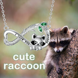 New Infinity Raccoon Pendant Necklace