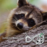 New  Infinity Raccoon Pendant Necklace - Animals Aso