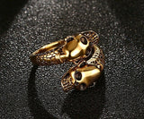 2022 Gothic Stainless Steel Skull Head Rings - Animals Aso