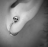 Punk Skull Helix Ear Stud Earrings