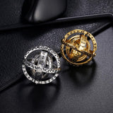 Gold Astronomical Skull rings