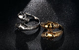 2022 Gothic Stainless Steel Skull Head Rings - Animals Aso