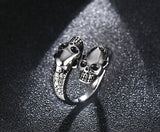 2022 Gothic Stainless Steel Skull Head Rings - Animals Aso