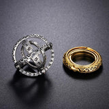 Gold Astronomical Skull rings