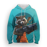 2023 New Fashion Racoon Hoodie - Animals Aso