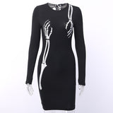 New Amazing Skull Dark Dress Mini