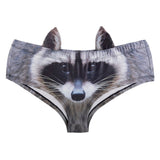 New Fashion 3D Raccoon Sexy Underwear Panties - Animals Aso