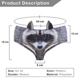 New Fashion 3D Raccoon Sexy Underwear Panties - Animals Aso