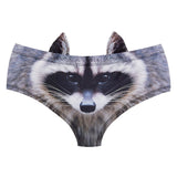 New Fashion 3D Raccoon Sexy Underwear Panties - Animals Aso