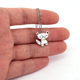 New cute Cartoon raccoon pendant necklaces