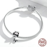 New Amazing Raccoon 925 Sterling Silver Bracelet - Animals Aso