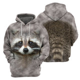 New Amazing Raccoon Men Hoodies