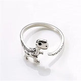 Creative Cute Silver Color Dinosaur Rings - Animals Aso