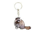 Raccoon Keyring Fashion Stainless Steel Keychains