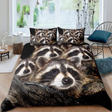 New Cute Raccoon Duvet Cover - Animals Aso