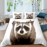 New Cute Raccoon Duvet Cover