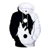 2023 New Fashion Wolf 3D Print Hoodie - Animals Aso