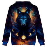 2023 New Fashion Wolf 3D Print Hoodie - Animals Aso