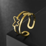 2023 New Fashion Butterfly Adjustable Rings - Animals Aso