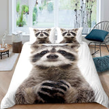 New Cute Raccoon Duvet Cover