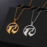 2023 New Wolf Stainless Steel Necklace - Animals Aso