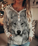 2023 New Fashion Wolf Hoodie - Animals Aso