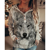 New Fashion Wolf Hoodie