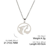 2023 New Wolf Stainless Steel Necklace - Animals Aso