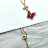 New Fantasy Glass Diamond Butterfly Necklace