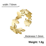 2023 New Fashion Butterfly Adjustable Rings - Animals Aso