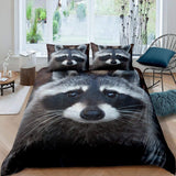 New Cute Raccoon Duvet Cover