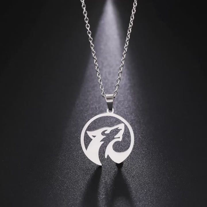 2023 New Wolf Stainless Steel Necklace - Animals Aso